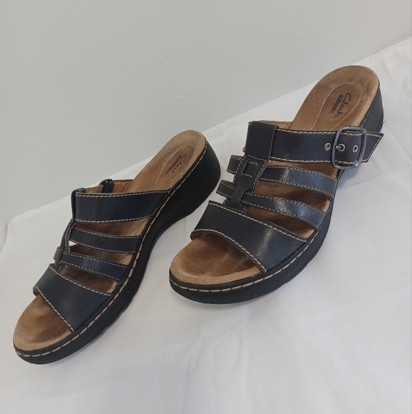 Clarks collection  leather sandals size 10w - Picture 9 of 11